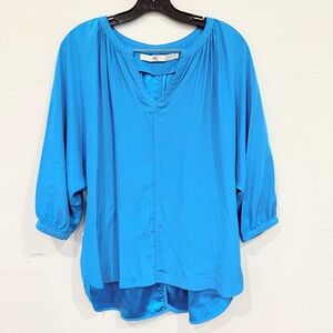Marie Oliver Silk Turquoise Blouse Women’s Size X-Small
